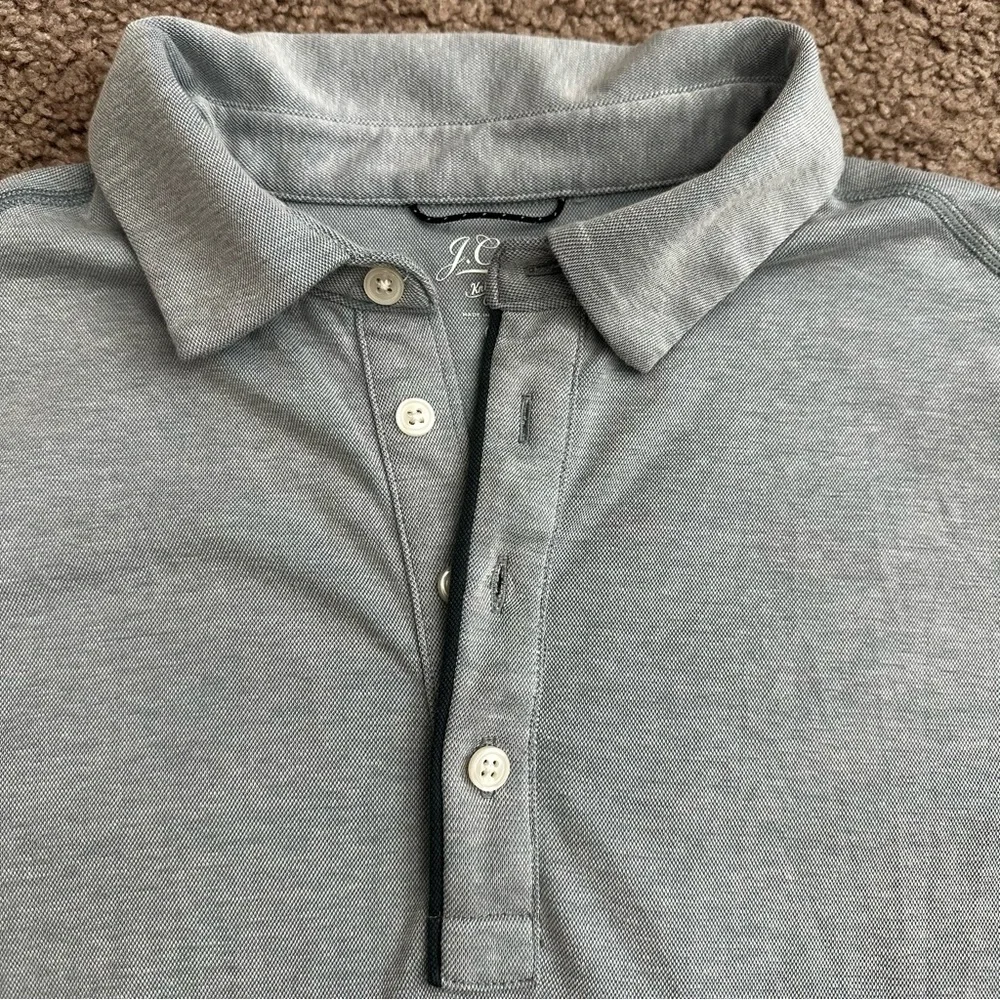 J.Crew Knit Goods Gray Short Sleeve Polo Shirt Mens M